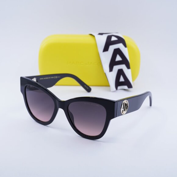 Marc Jacobs MARC 697/S 0807 FF Cat Eye Sunglasses - Black\Violet Gradient - Picture 1 of 9